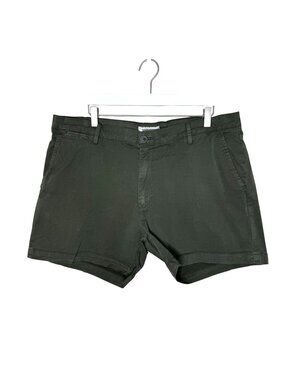 Goodthreads Men's Olive Green Flat-Front Khaki Shorts, 5" Inseam, Size 38